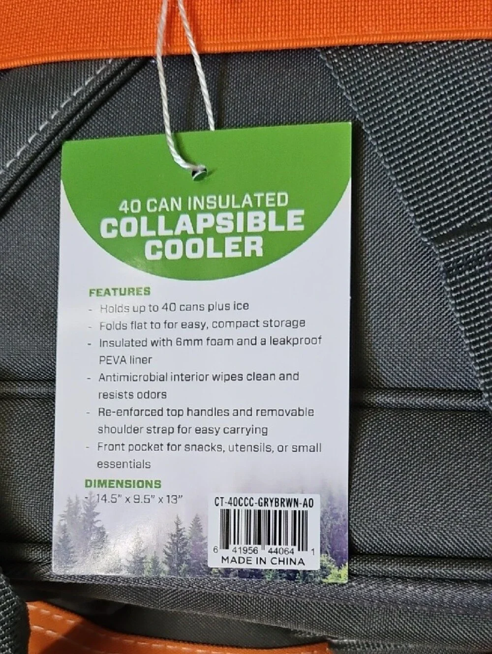 Cedar Trail 40 Can Insulated Collapsible Cooler Bag